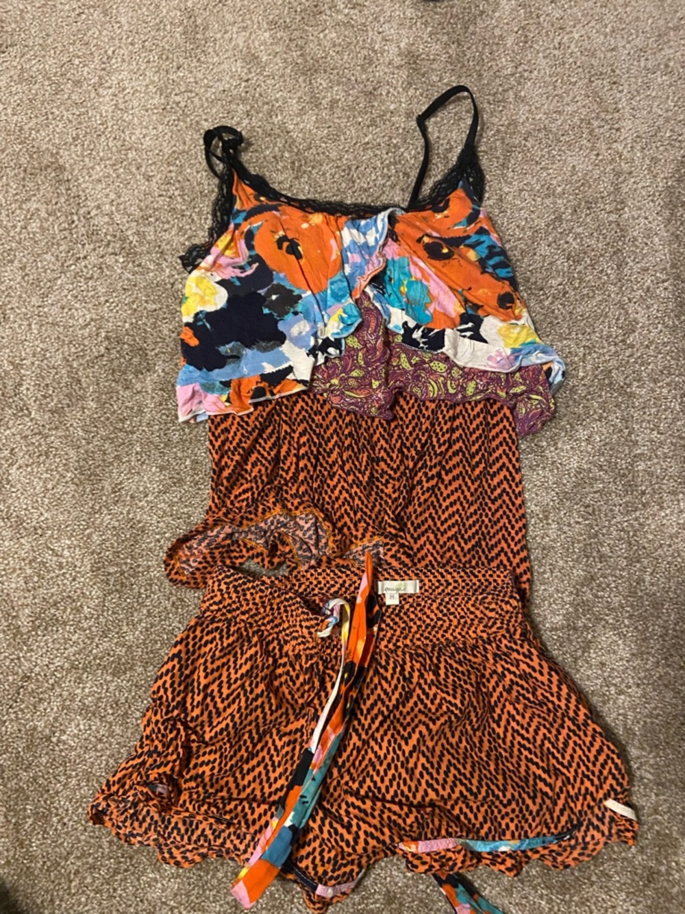 Anthropologie Pajamas top and bottom size Women’s medium